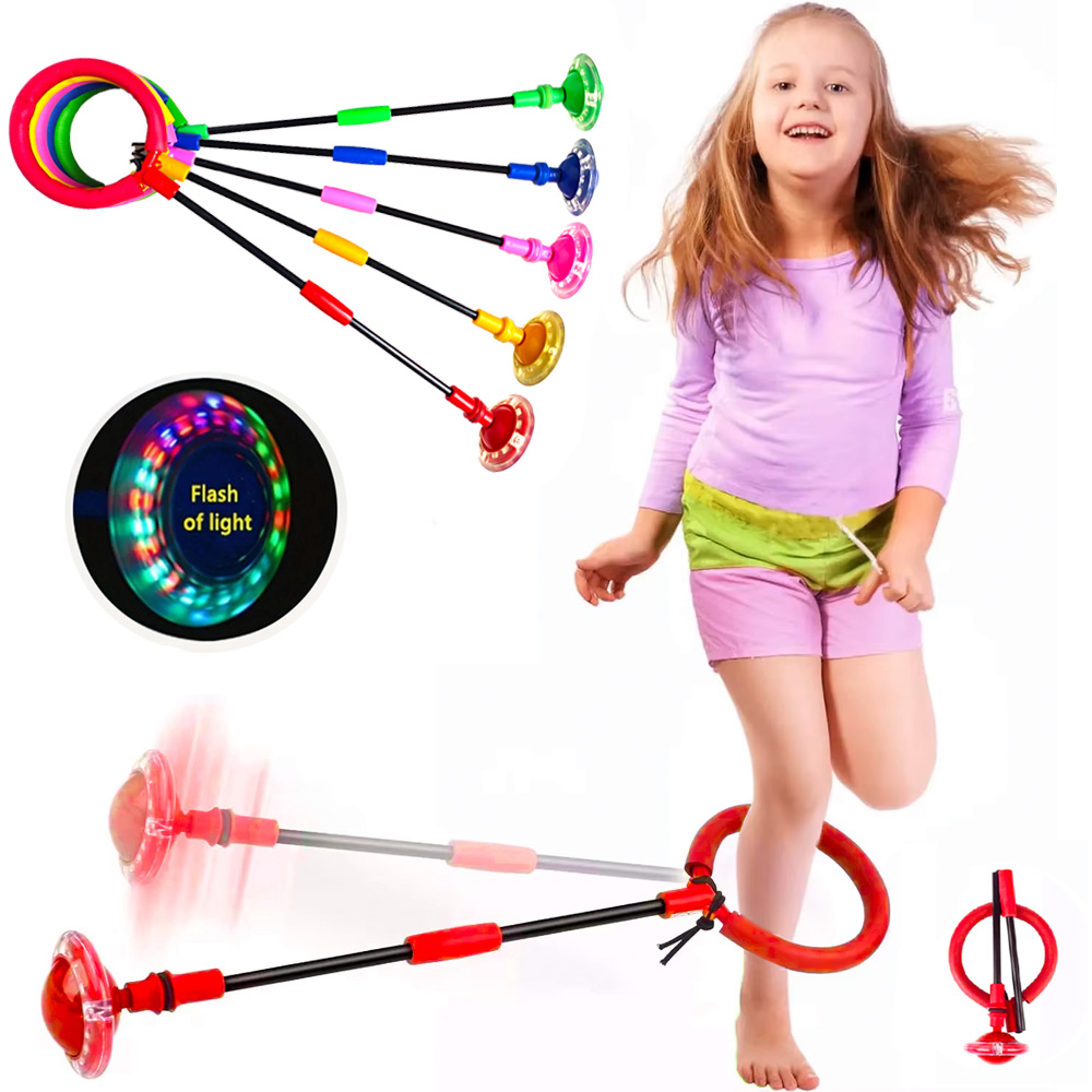 Jump Rope - แฟลชกระโดดเชือกลูกบอลเด็กหนึ่งเท้าสนุกกลางแจ้งกีฬาเด็กกระโดด FORCE Reaction การฝึกอบรม Swing Ball