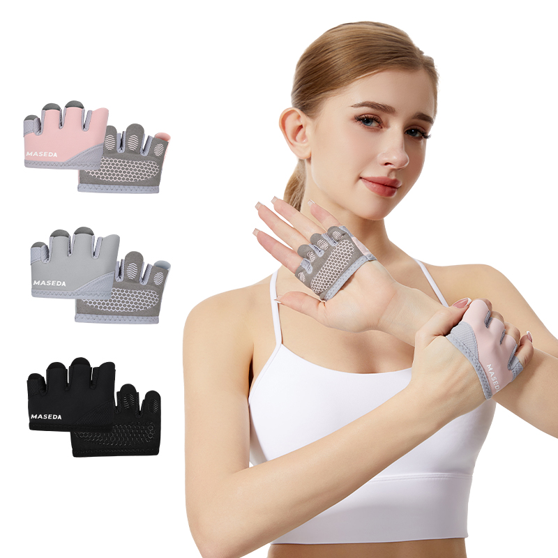 ถุงมือฟิตเนสแบบไร้นิ้วคู่หนึ่ง - Yoga Mat บทวิจารณ์และราคา